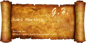 Gabl Hartvig névjegykártya